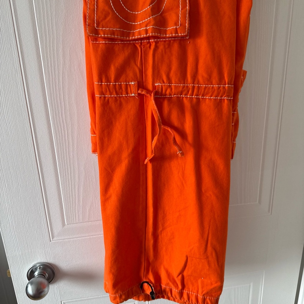 🔥🔥True Religion MR Pocket Slim Parachute Pants Size 27 Colour Flame  NWT🔥🔥